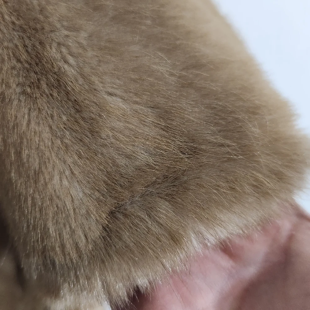 Tissavel France Vintage Faux Mink Fur Jacket Made In England Sz XL Excellent Con - Picture 6 of 16